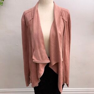 Blank NYC Pink Suede Jacket Size XXL runs small